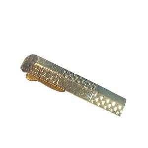 Hickock USA Vintage Gold-Tone Men’s Textured Brick Checkerboard Tie Clip‎